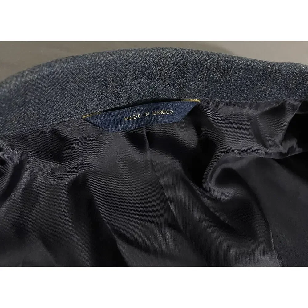 Brooks Brothers Regent Fit Tweed Wool Blazer 42R Blue Herringbone 2-Button